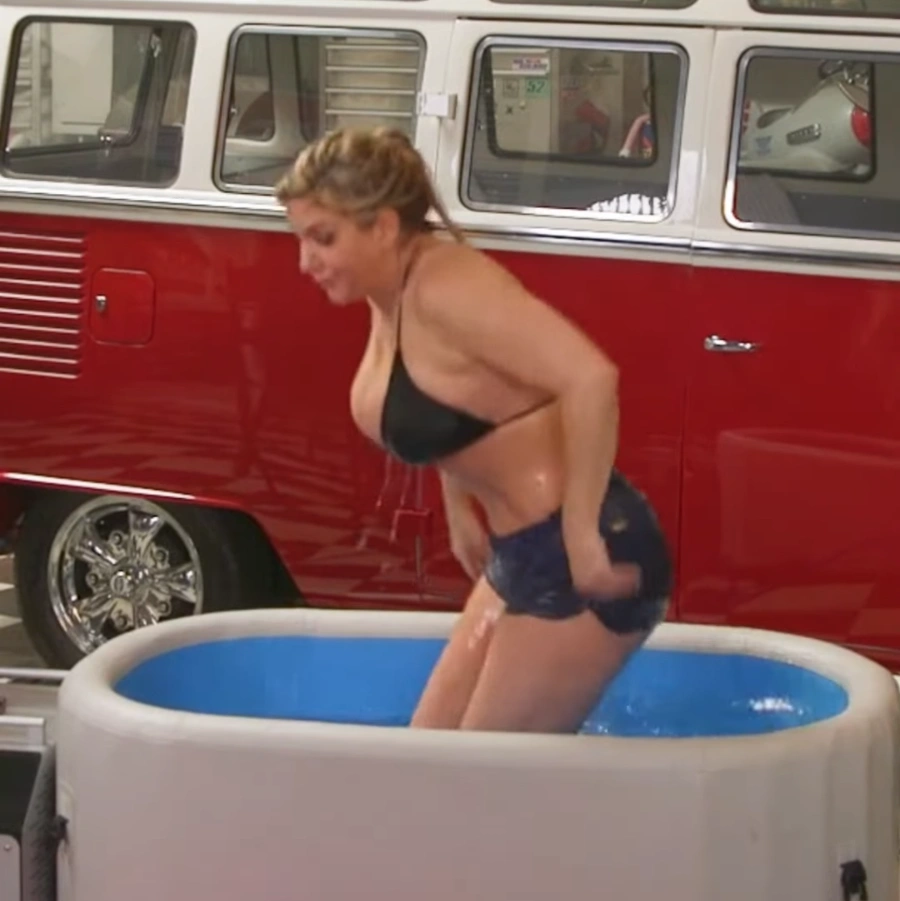 Brandi Passante bikini ice bath