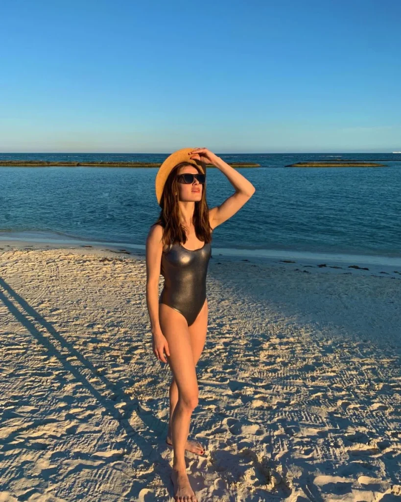 Marina Squerciati in a swimsuit