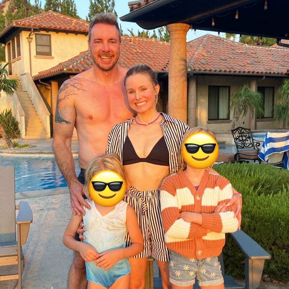 Kristen Bell with family